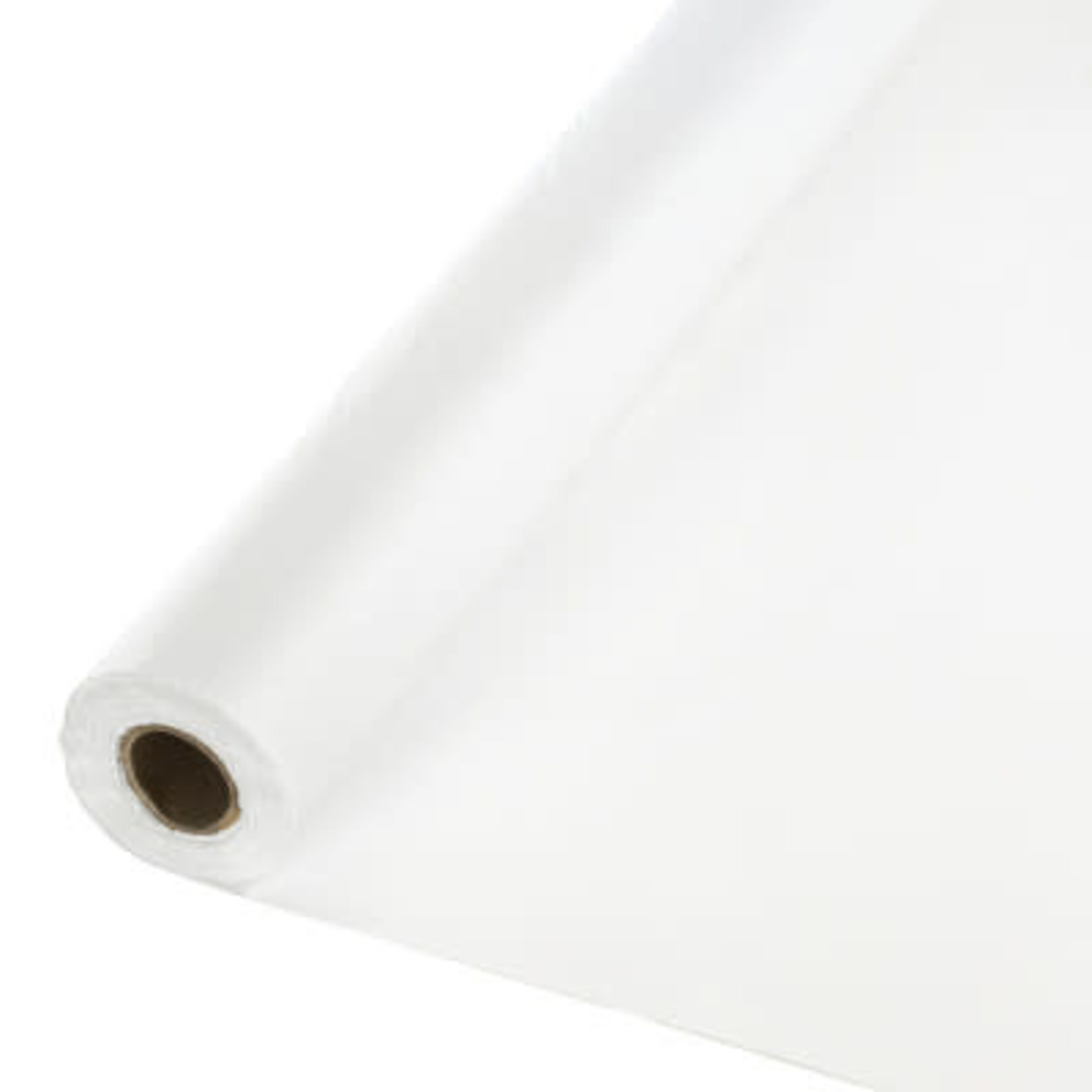 Touch of Color 100' WHITE PLASTIC BANQUET ROLL