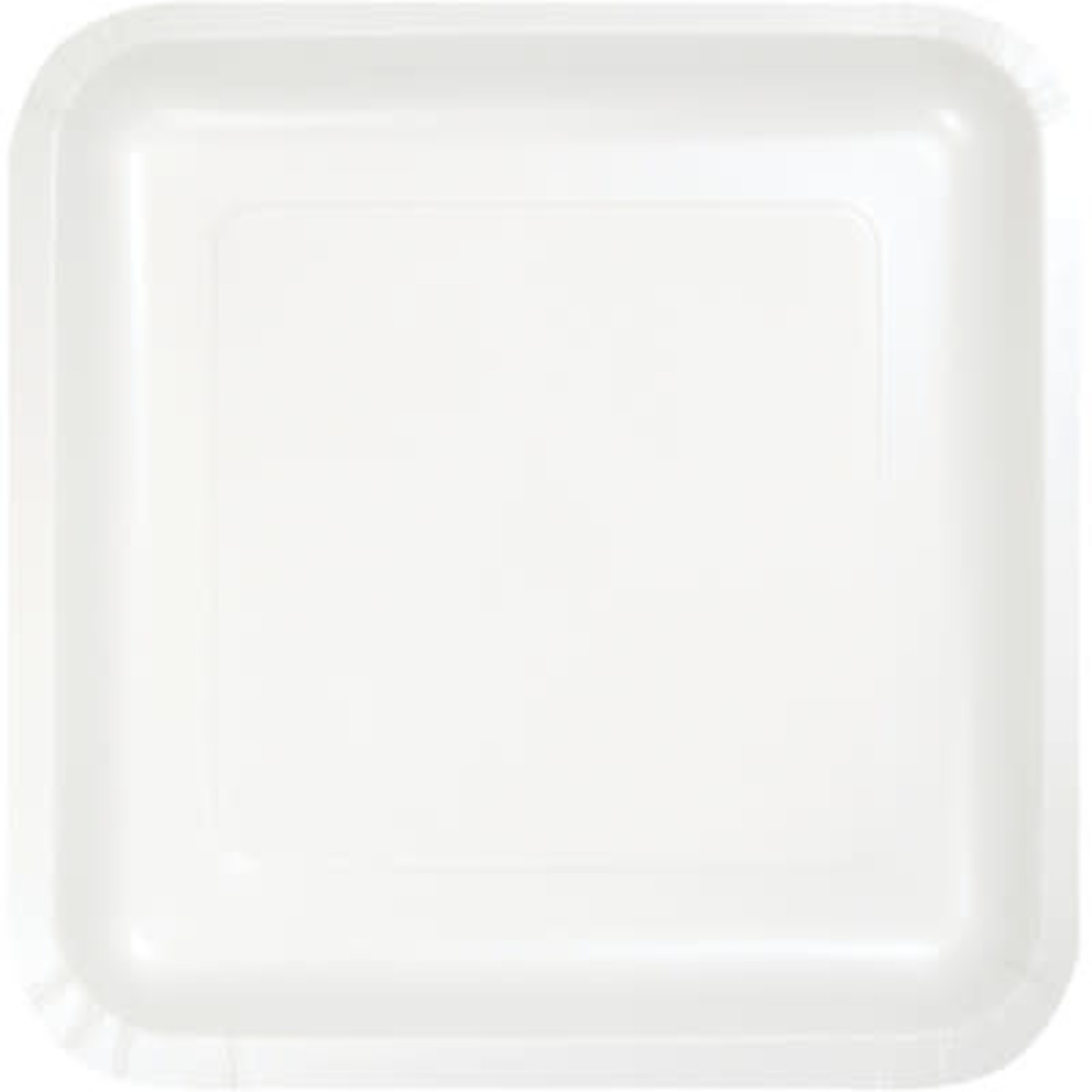Touch of Color White Square 10" Paper Plates - 18ct.