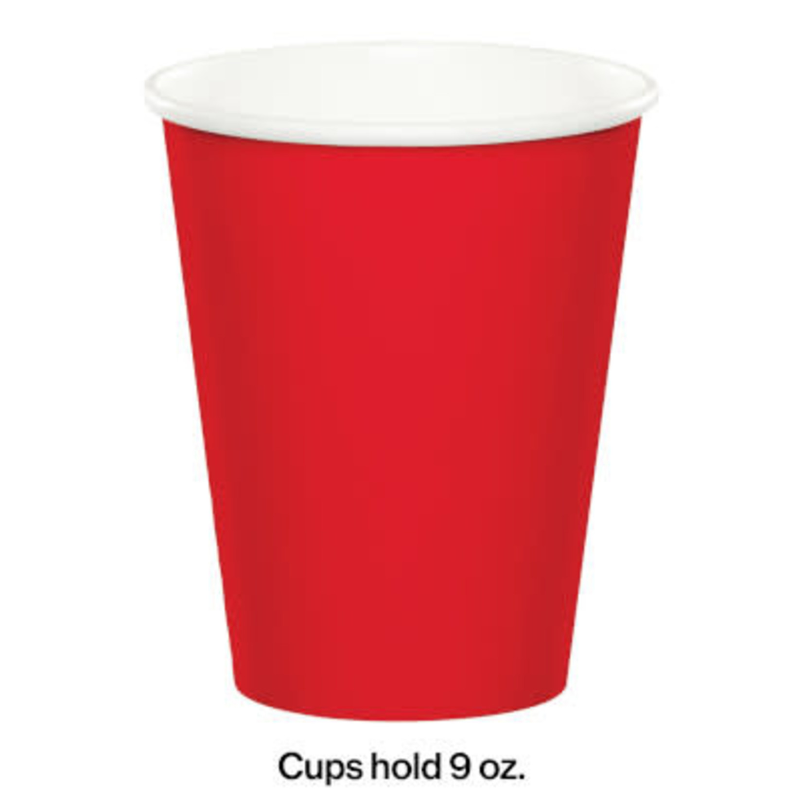 Touch of Color 9oz. Classic Red Hot/Cold Paper Cups - 24ct.