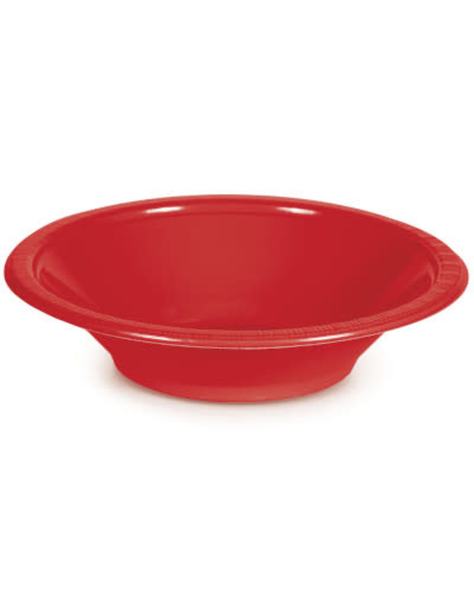 Touch of Color CLASSIC RED 12 OZ PLASTIC BOWLS - Party Adventure