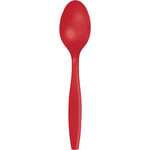 Touch of Color Classic Red Premium Plastic Spoons - 24ct.