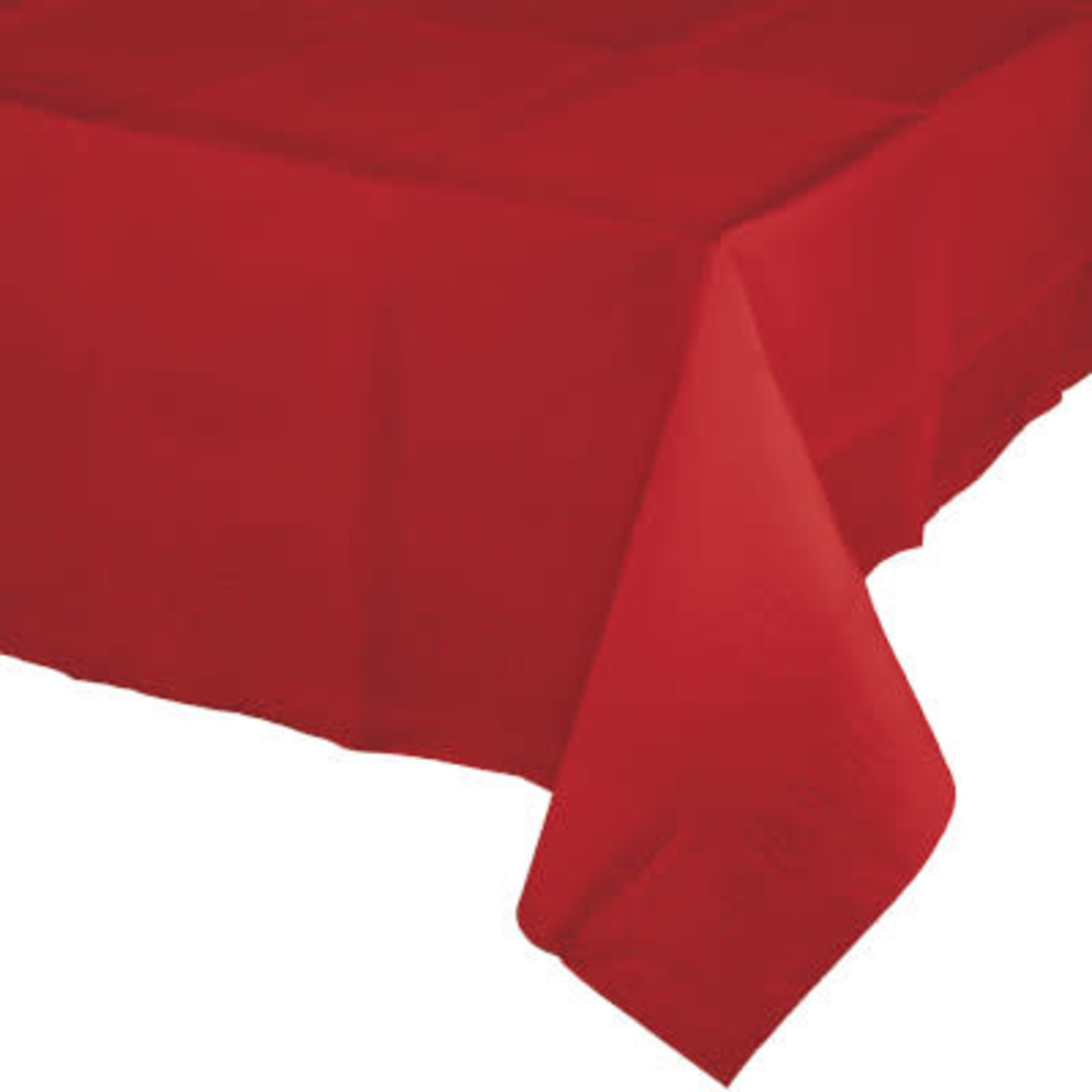 Touch of Color Classic Red Plastic-Lined Rectangle Tablecloth - 54" x 108"