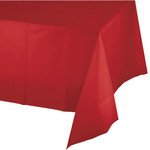 Touch of Color Classic Red Plastic Rectangle Tablecloth - 54" x 108"