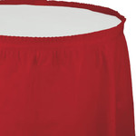 Touch of Color 29"x14' Classic Red Plastic Tableskirt - 1ct.