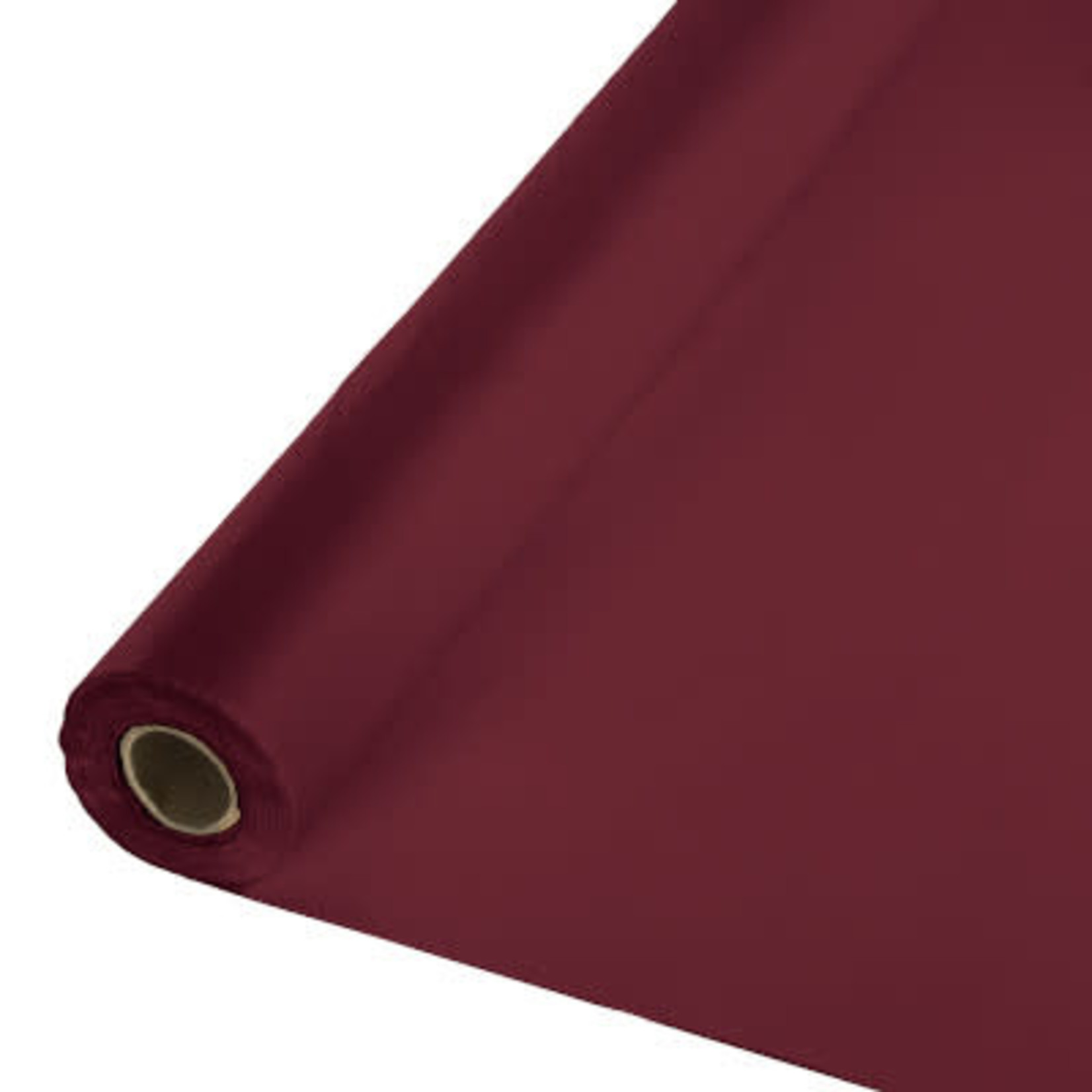 Touch of Color 100' Burgundy Plastic Tablecover Roll - 1ct.