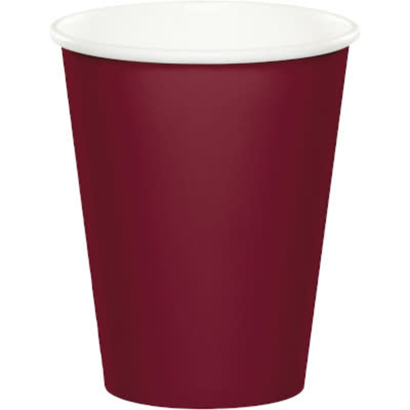 Touch of Color 9oz. Burgundy Hot/Cold Paper Cups - 24ct.