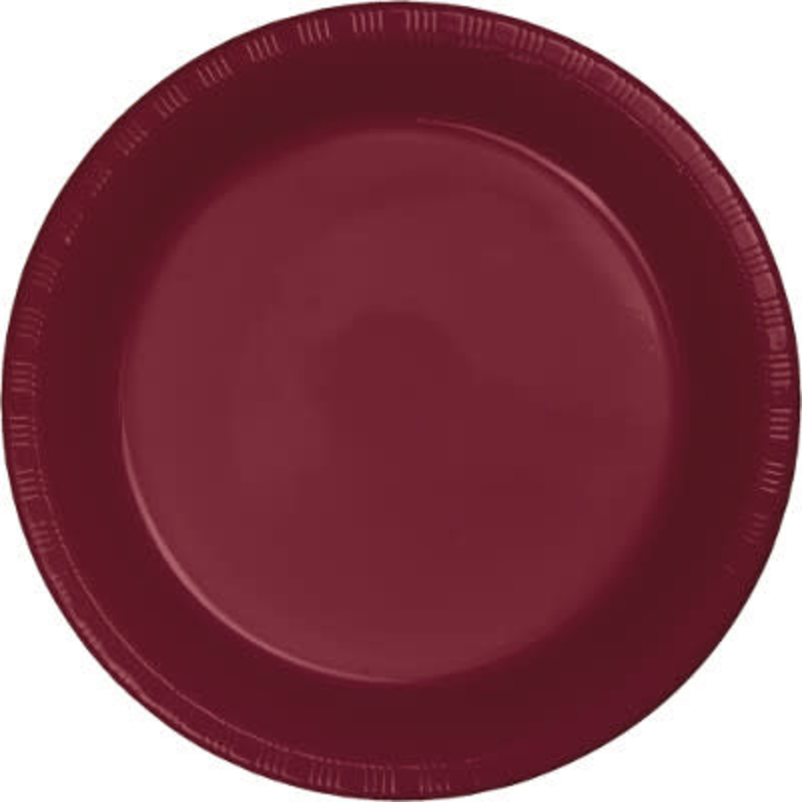 Touch of Color 7" Burgundy Plastic Plates - 20ct.