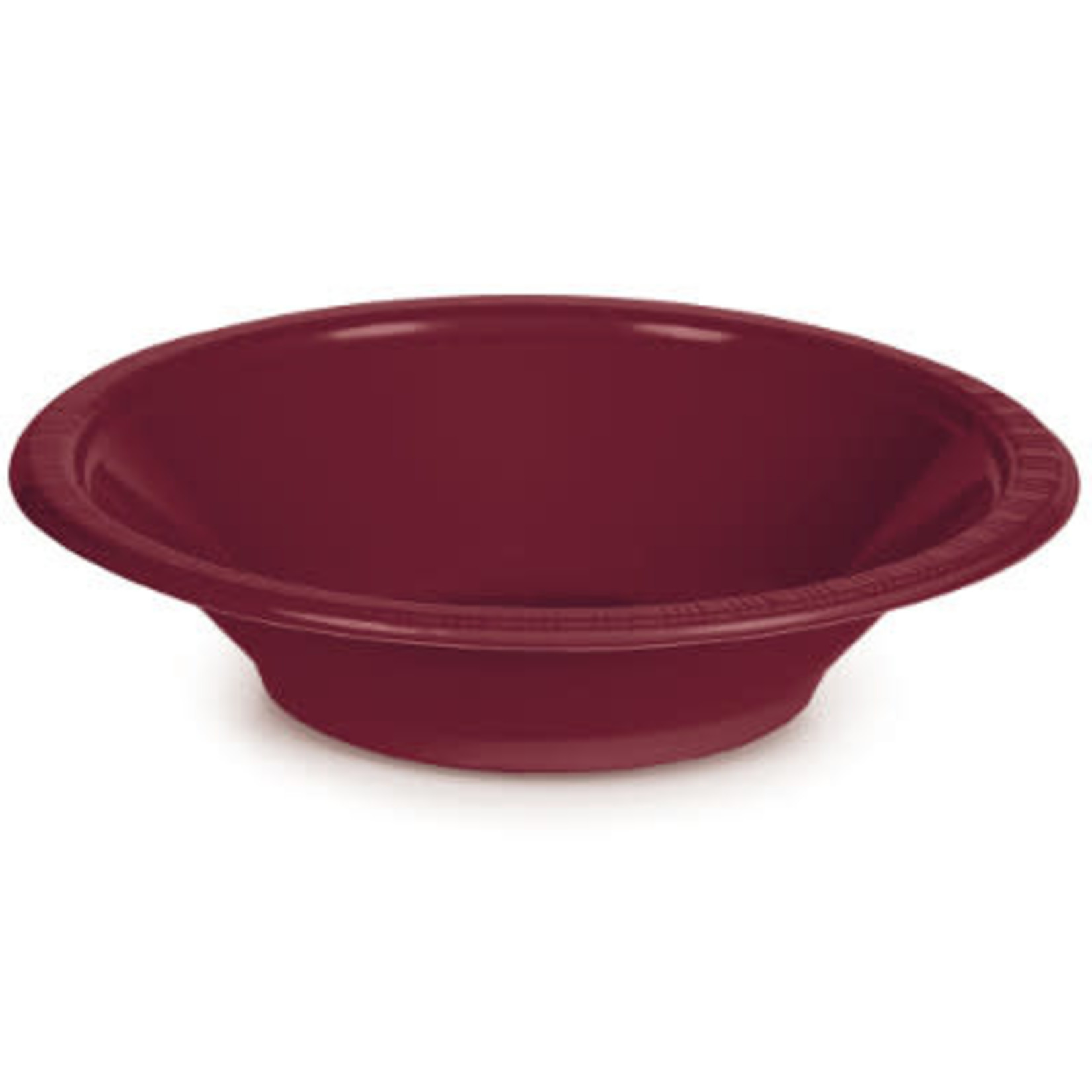 Touch of Color 12oz. Burgundy Plastic Bowls - 20ct.