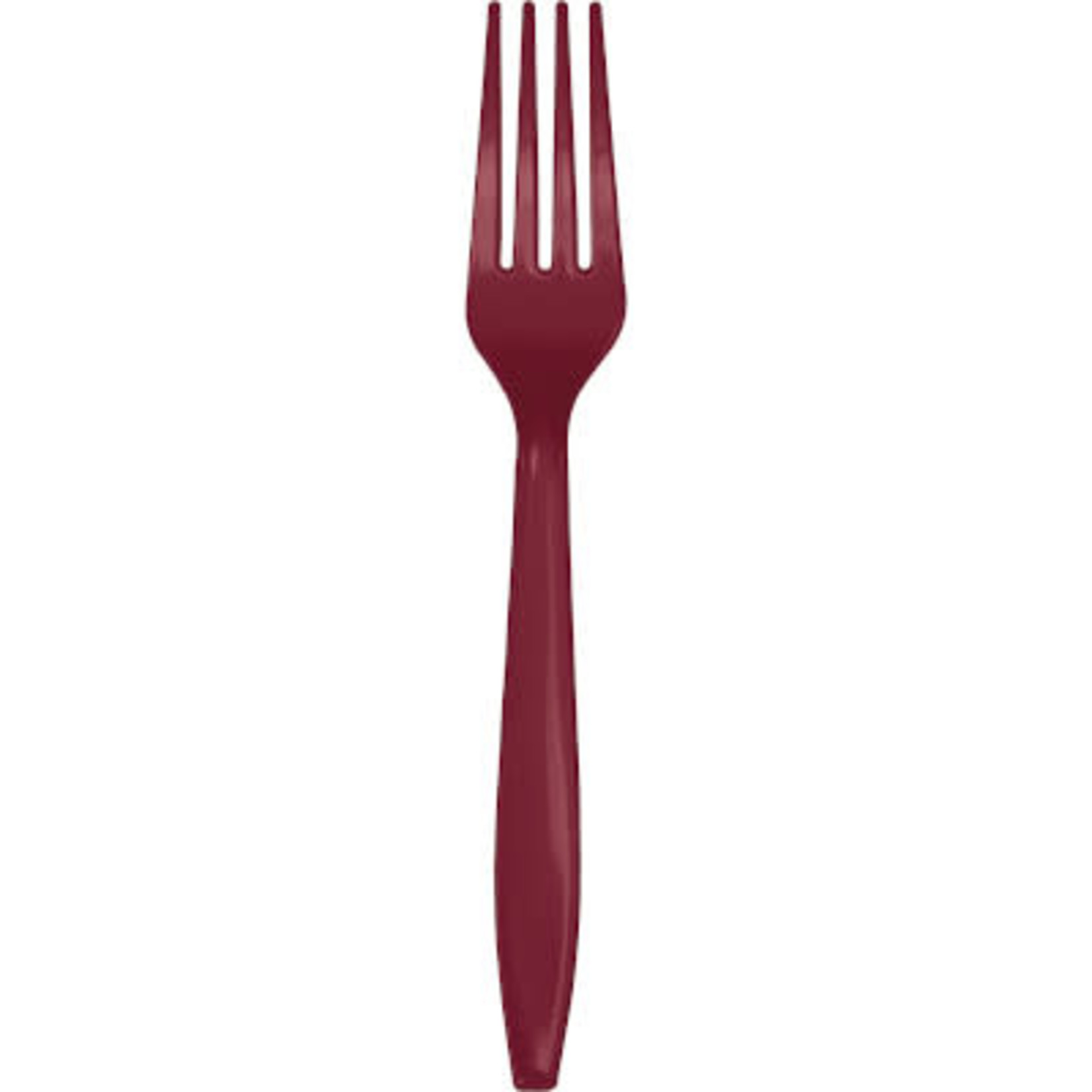 Touch of Color Burgundy Premium Plastic Forks - 24ct.