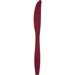 Touch of Color Burgundy Premium Plastic Knives - 24ct.