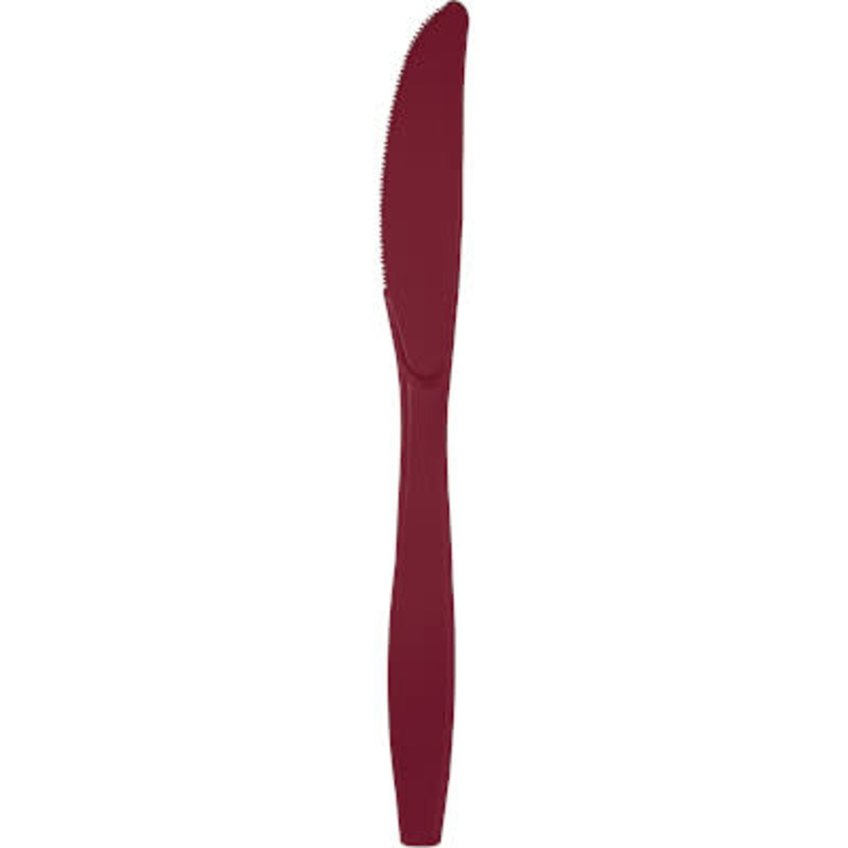 Touch of Color Burgundy Premium Plastic Knives - 24ct.