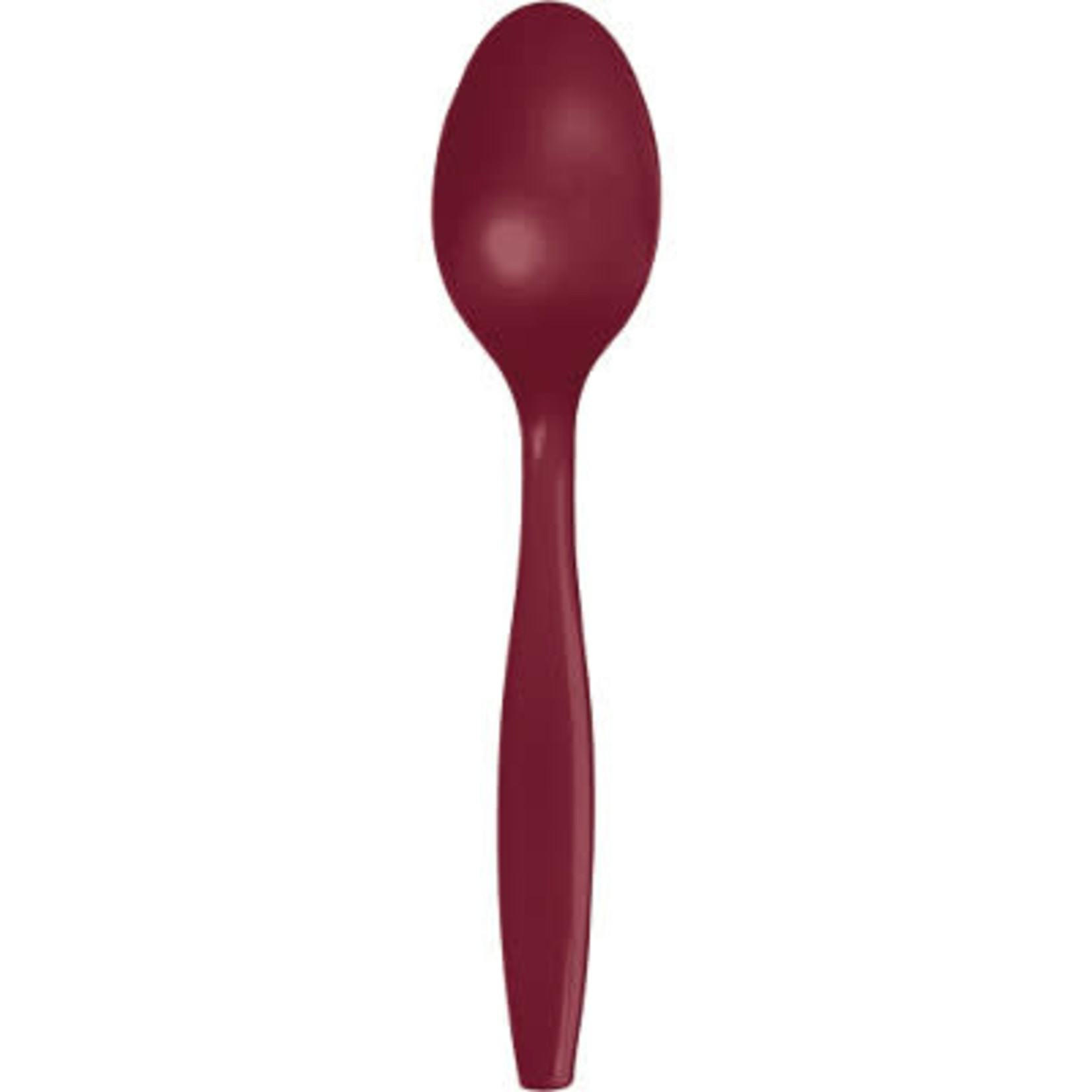 Touch of Color Burgundy Premium Plastic Spoons - 24ct.