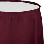 Touch of Color 14' Burgundy Plastic Tableskirt - 1ct.