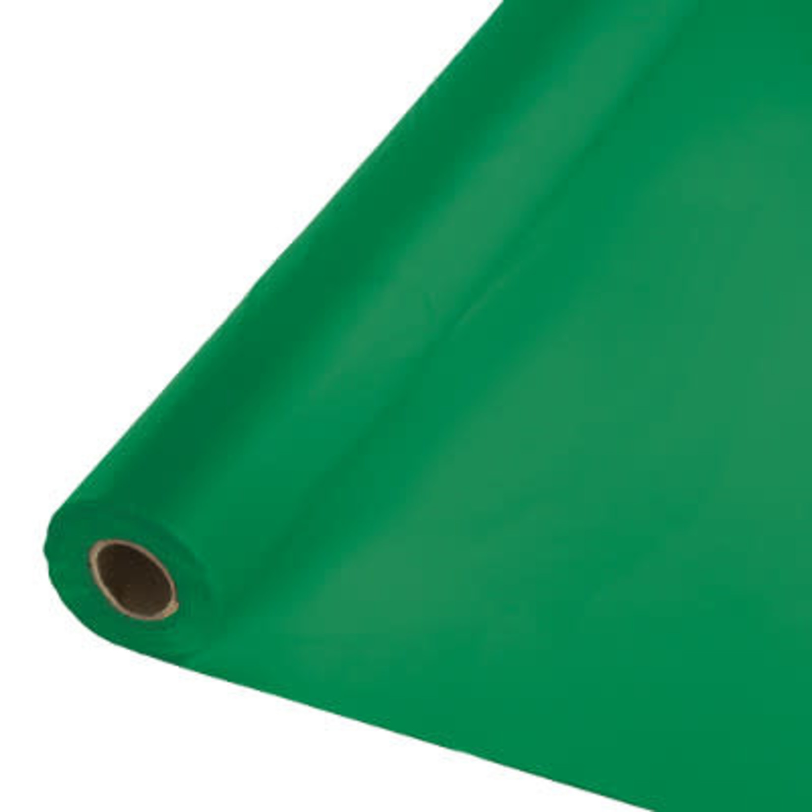 Touch of Color 100' Emerald Green Plastic Tablecover Roll - 1ct.
