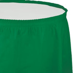 Touch of Color 29"x14' Emerald Green Plastic Tableskirt - 1ct.