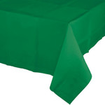 Touch of Color Emerald Green Plastic-Lined Rectangle Tablecover - 54" x 108"