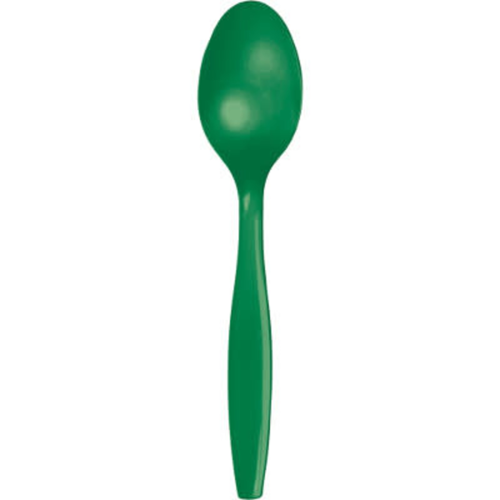 Touch of Color Emerald Green Premium Plastic Spoons - 24ct.