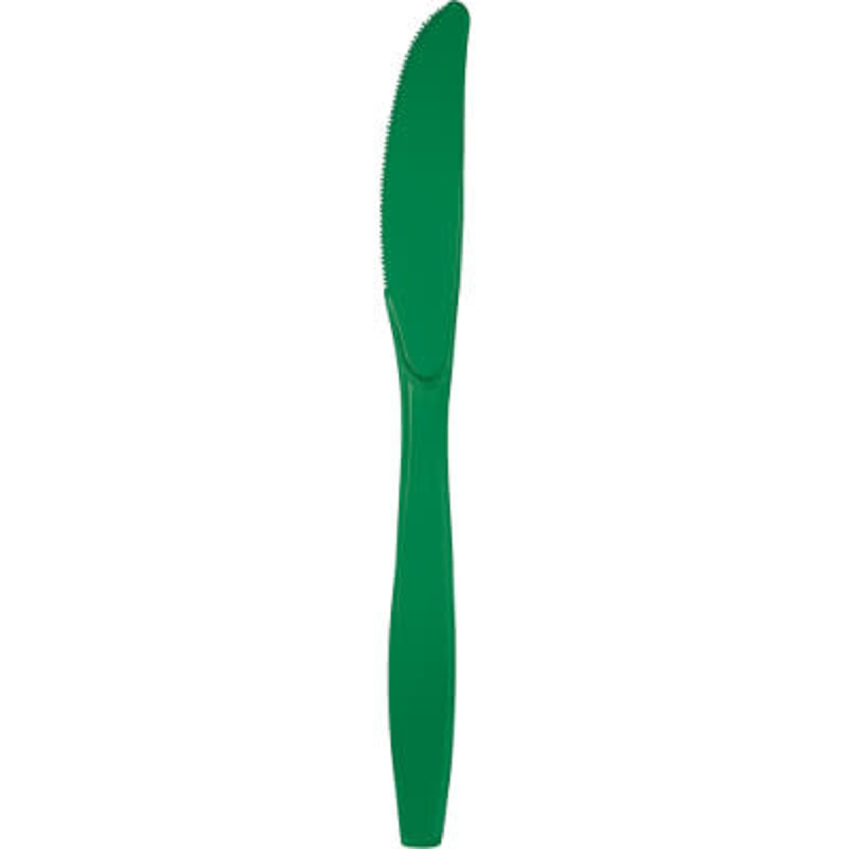 Touch of Color Emerald Green Premium Plastic Knives - 24ct.
