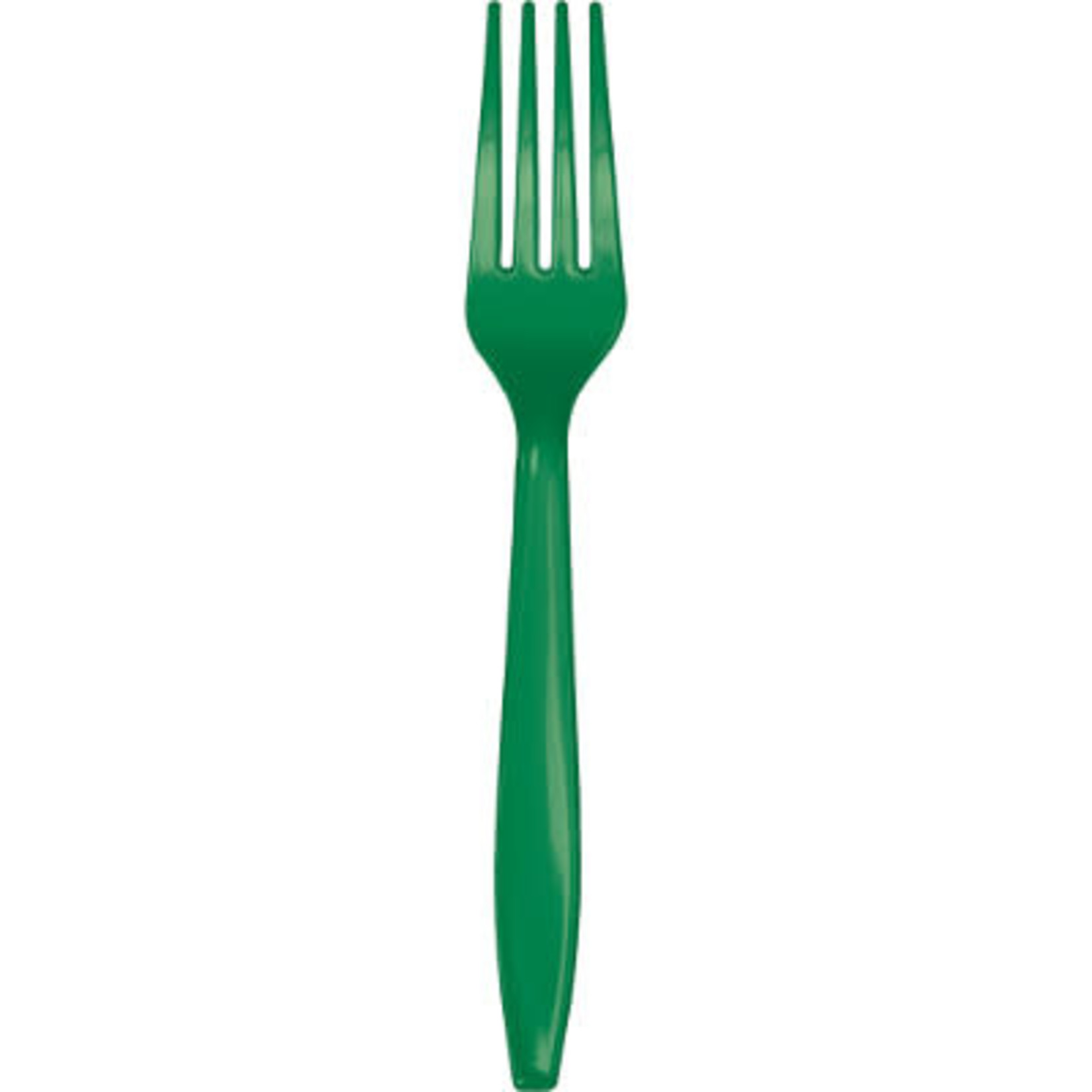 Touch of Color Emerald Green Premium Plastic Forks - 24ct.