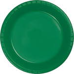 Touch of Color 10" Emerald Green Plastic Banquet Plates - 20ct.