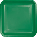 Touch of Color 9" Emerald Green Square Paper Plates - 18ct.