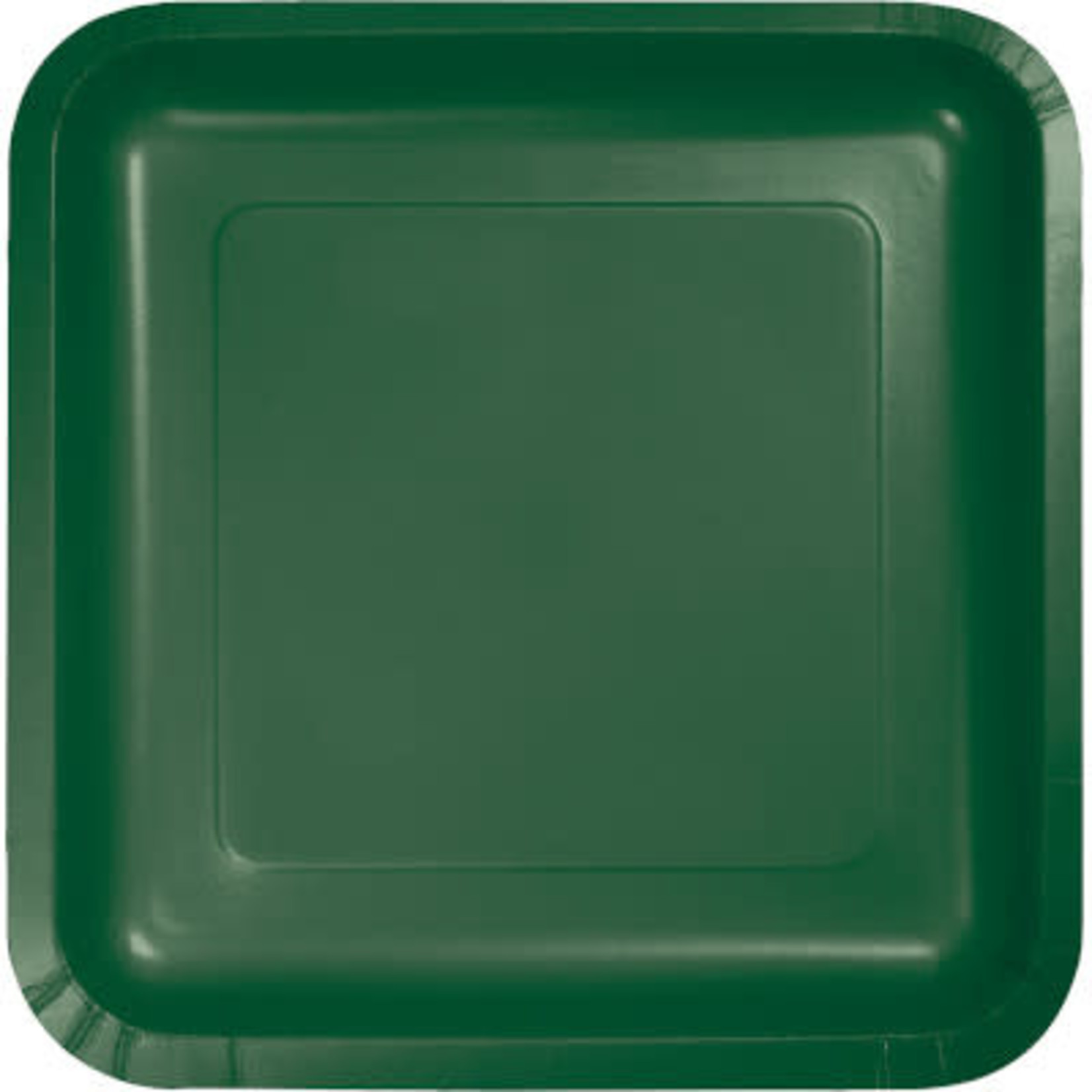 Touch of Color 9" Hunter Green Square Paper Plates - 18ct.