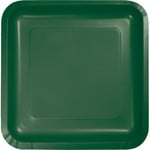 Touch of Color 7" Hunter Green Square Paper Plates - 18ct.