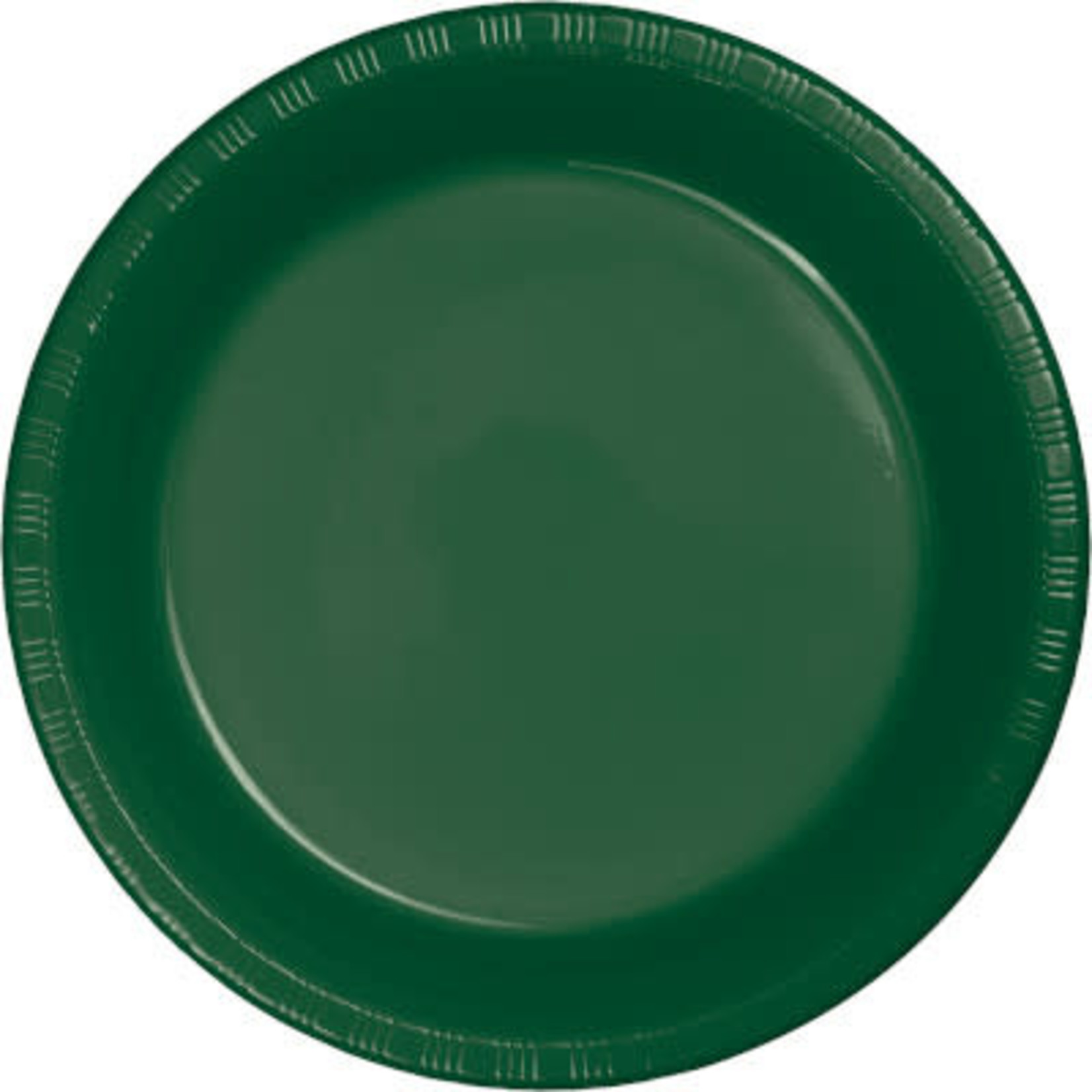 Touch of Color 10" Hunter Green Plastic Banquet Plates - 20ct.