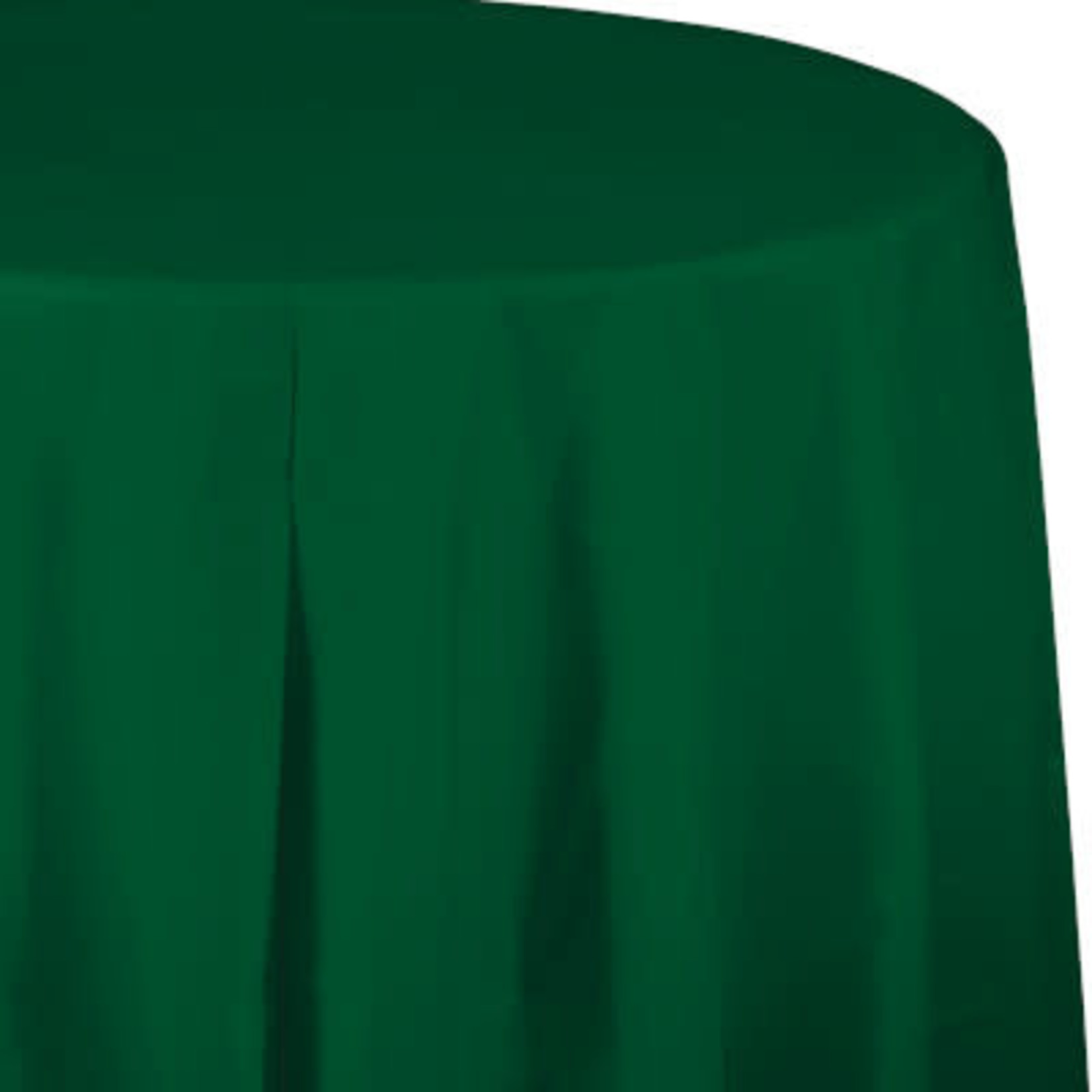 Touch of Color 82" Hunter Green Round Plastic Table Cover - 1ct.