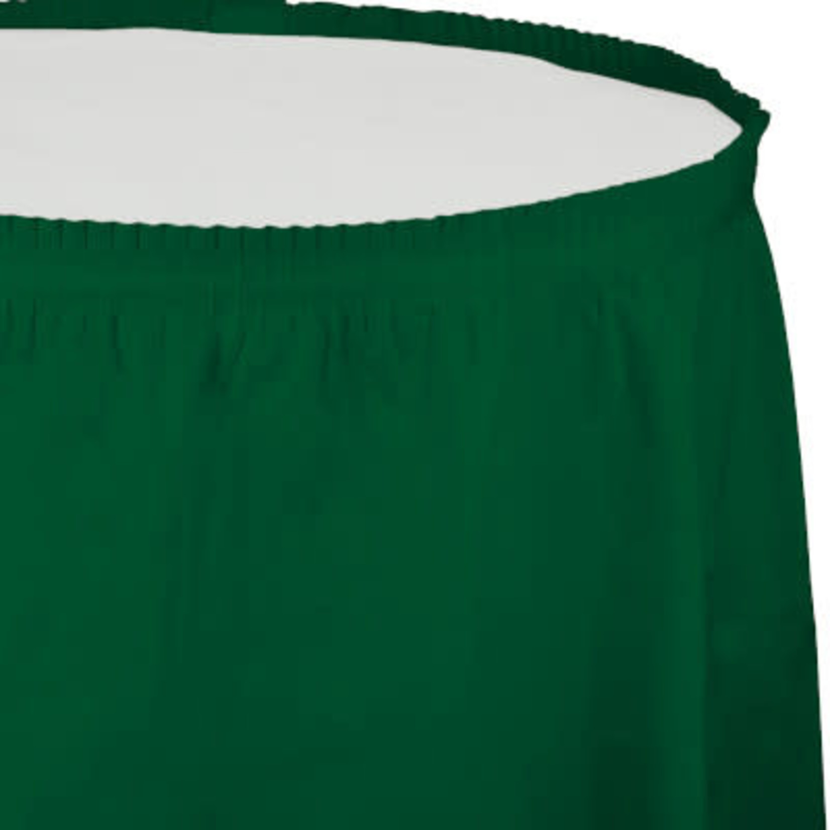 Touch of Color Hunter Green Plastic Tableskirt - 29"x14ft - 1ct.