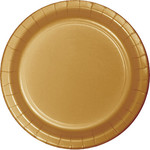 Touch of Color 10" Glittering Gold Paper Banquet Plates - 24ct.