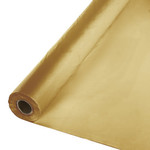 Touch of Color 100' Glittering Gold Plastic Tablecover Roll