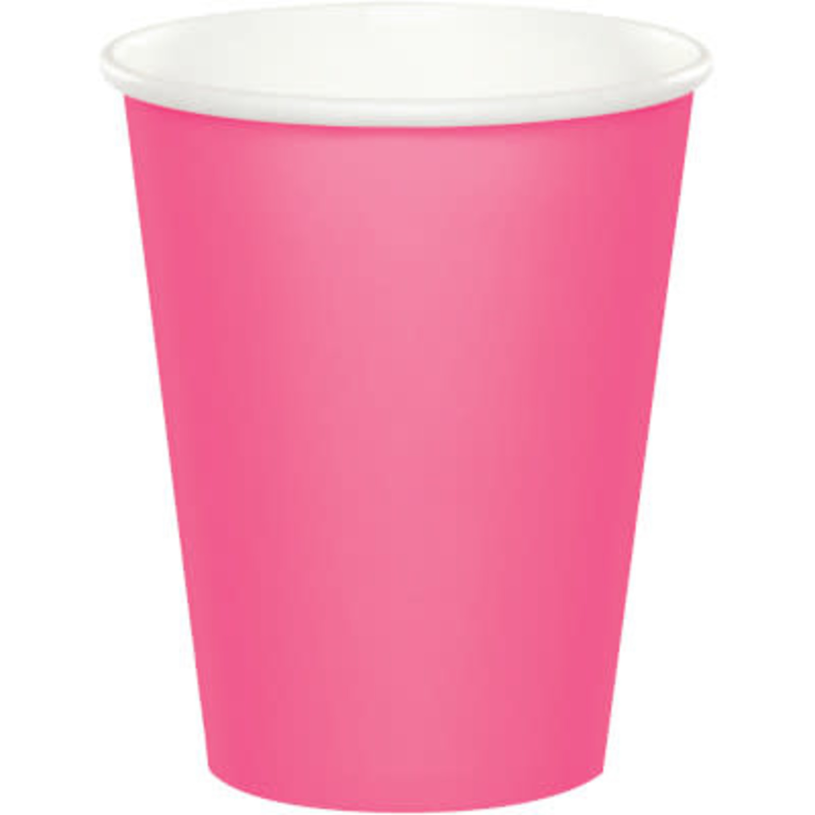 Touch of Color 9oz. Candy Pink Hot/Cold Paper Cups - 24ct.