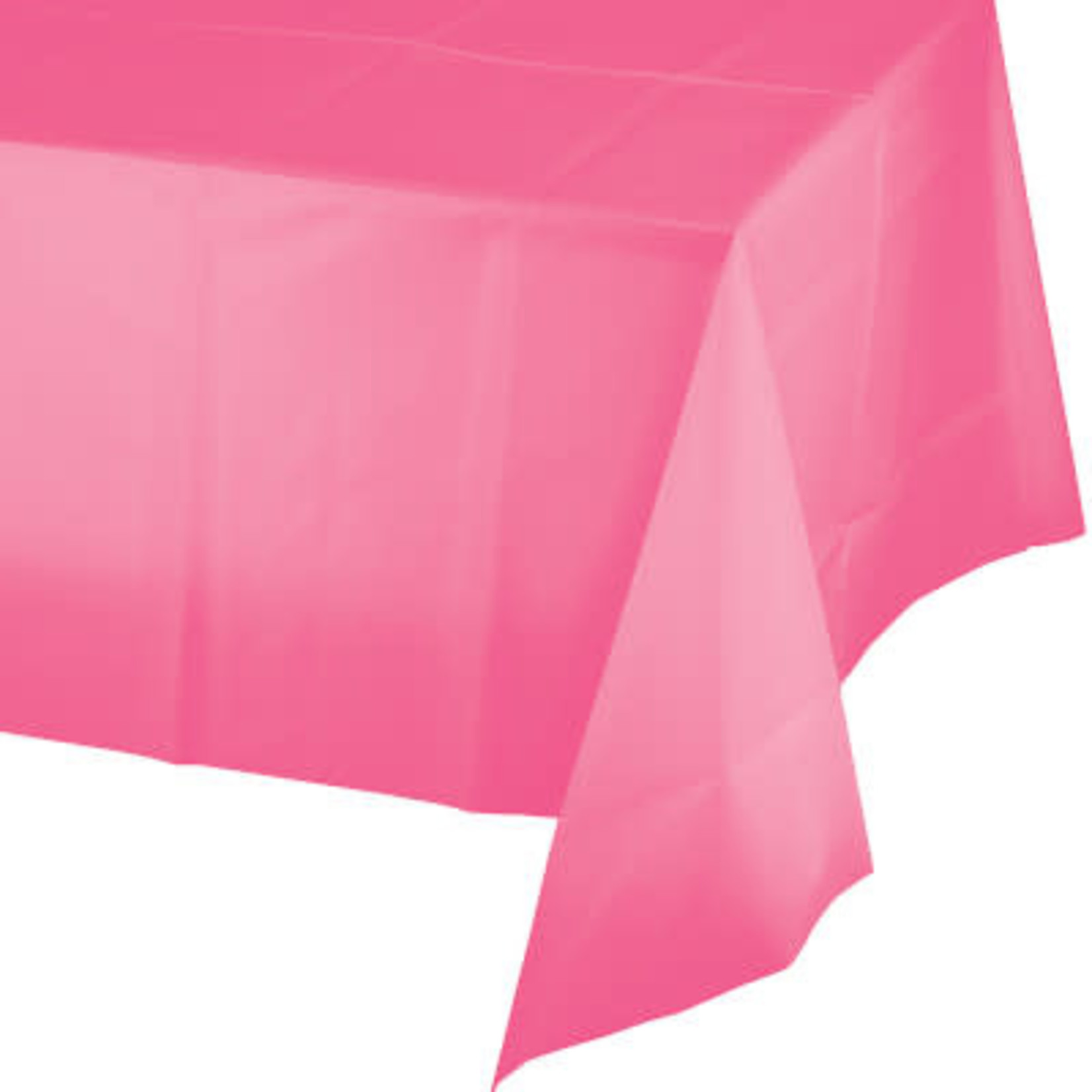 Touch of Color Candy Pink Plastic Rectangle Tablecover - 54" x 108"