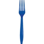 Touch of Color Cobalt Blue Premium Plastic Forks - 24ct.