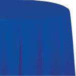 Touch of Color 82" Cobalt Blue Round Plastic Tablecover - 1ct.