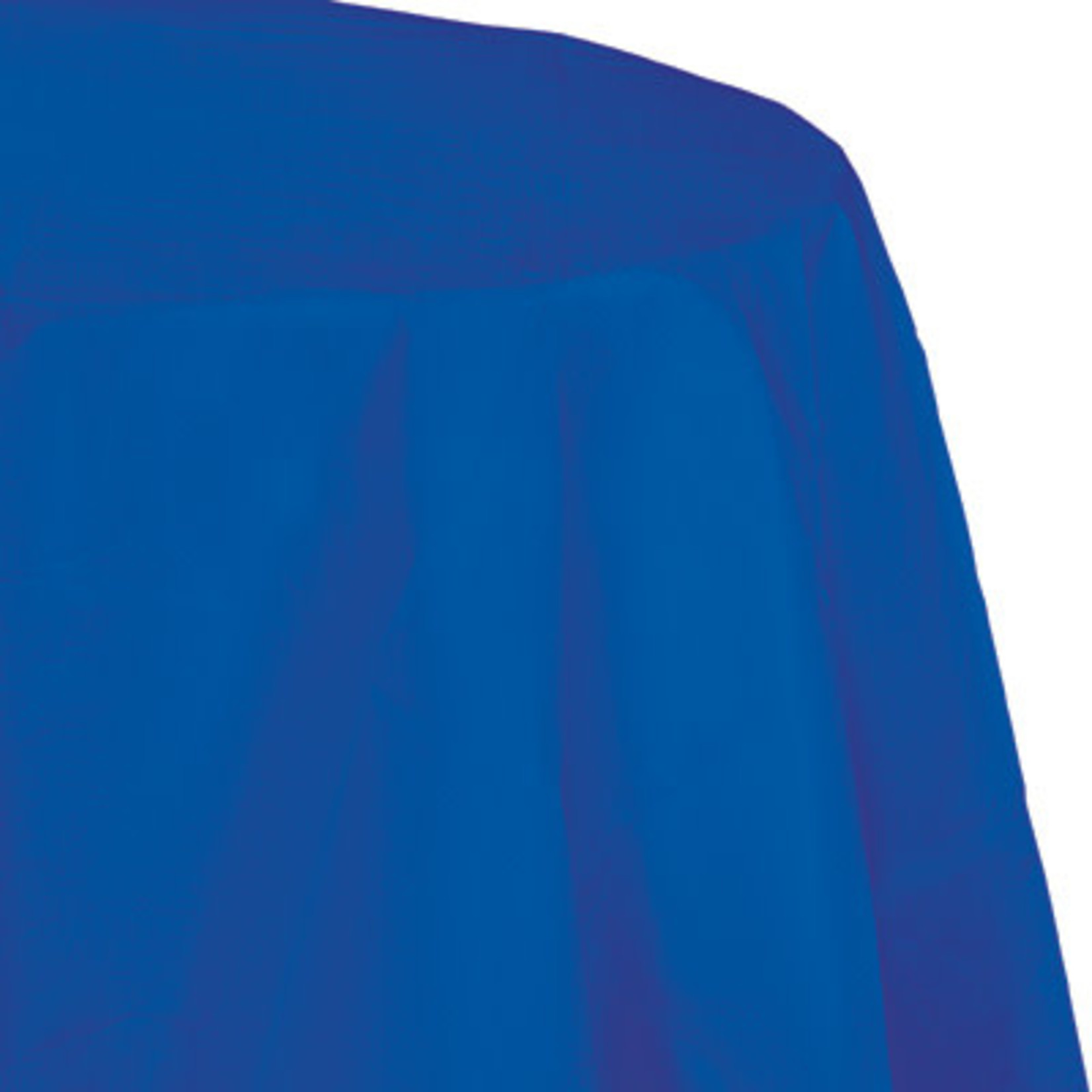 Touch of Color 82" Cobalt Blue Plastic-Lined Round Tablecover - 1ct.