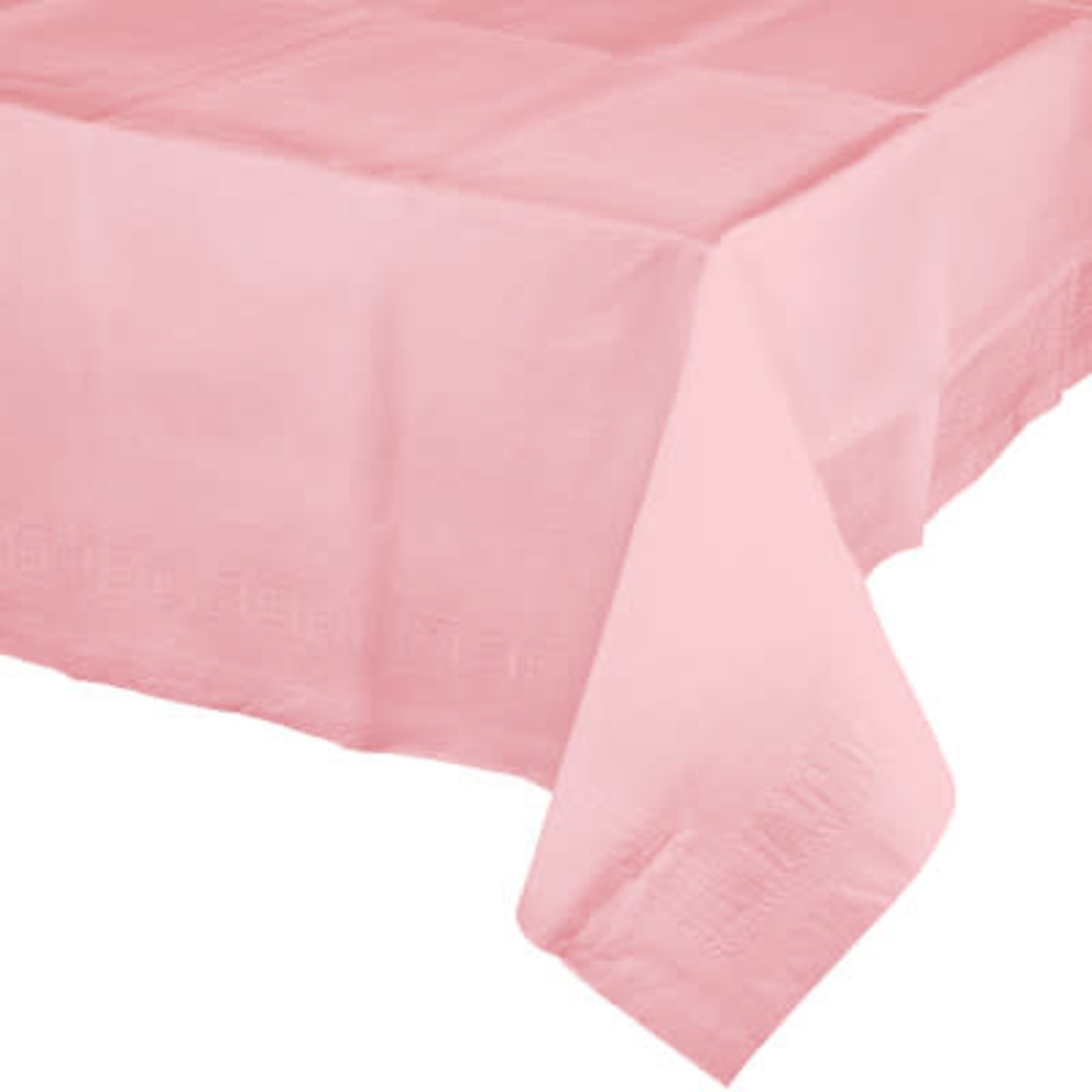Touch of Color Classic Pink Plastic-Lined Rectangle Tablecover - 54" x 108"