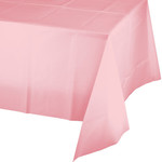 Touch of Color Classic Pink Plastic Rectangle Tablecover  - 54" x 108"