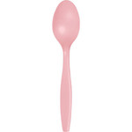 Touch of Color CLASSIC PINK PLASTIC SPOONS