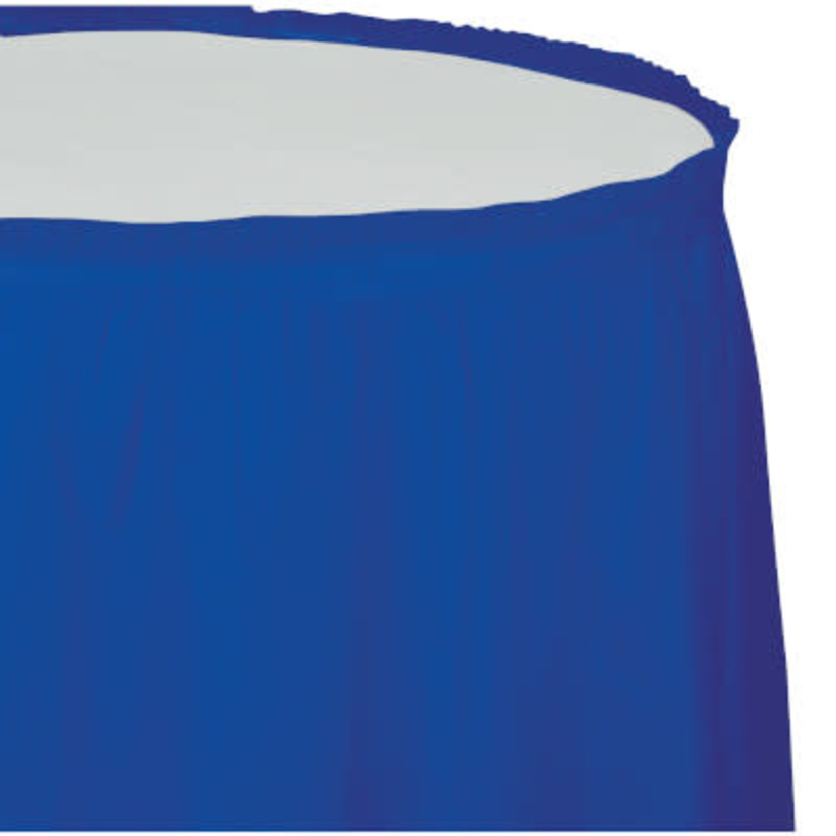 Touch of Color Cobalt Blue Plastic Table Skirt - 29"x14ft - 1ct.