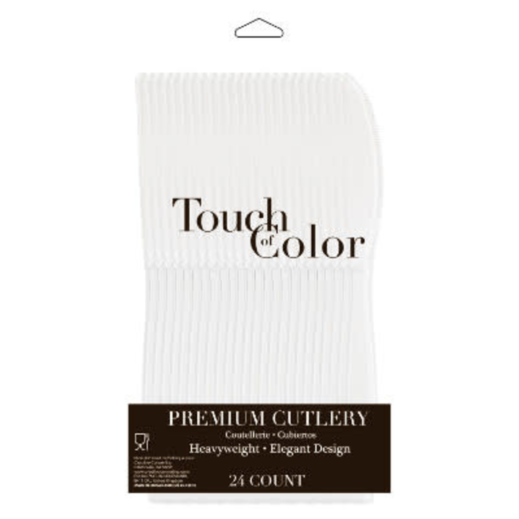Touch of Color Clear Premium Plastic Knives - 24ct.