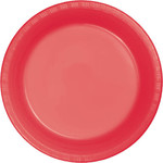 Touch of Color 10" Coral Plastic Banquet Plates - 20ct.