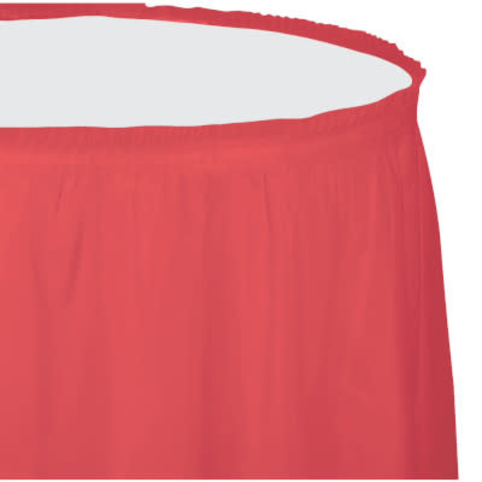 Touch of Color 14' Coral Tableskirt - 1ct.