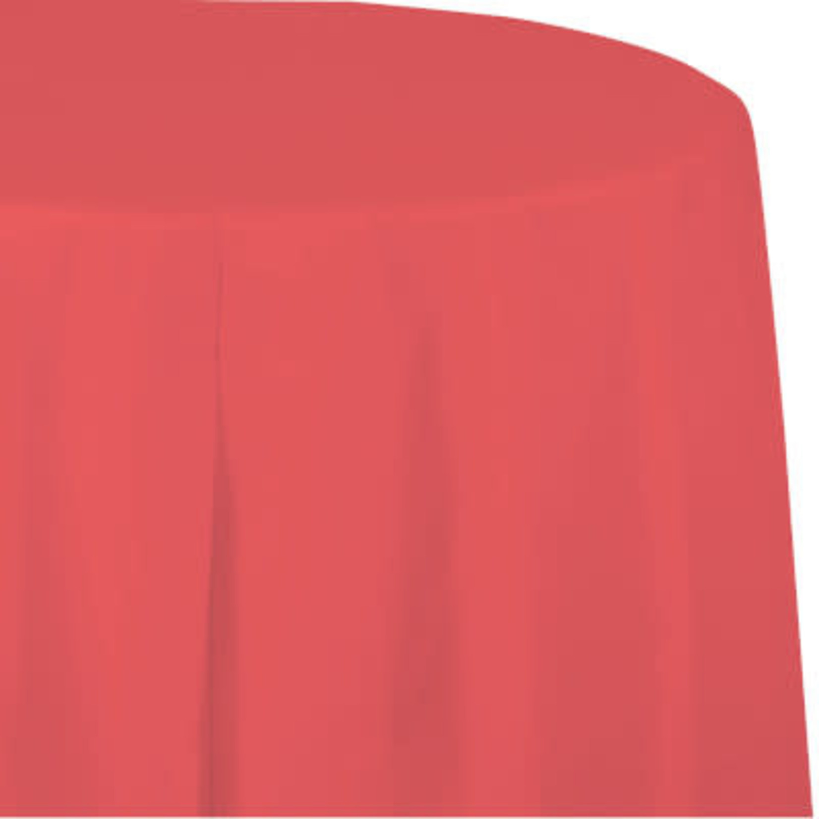Touch of Color 82" Coral Round Plastic-Lined Tablecover - 1ct.