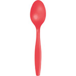Touch of Color CORAL PLASTIC SPOONS