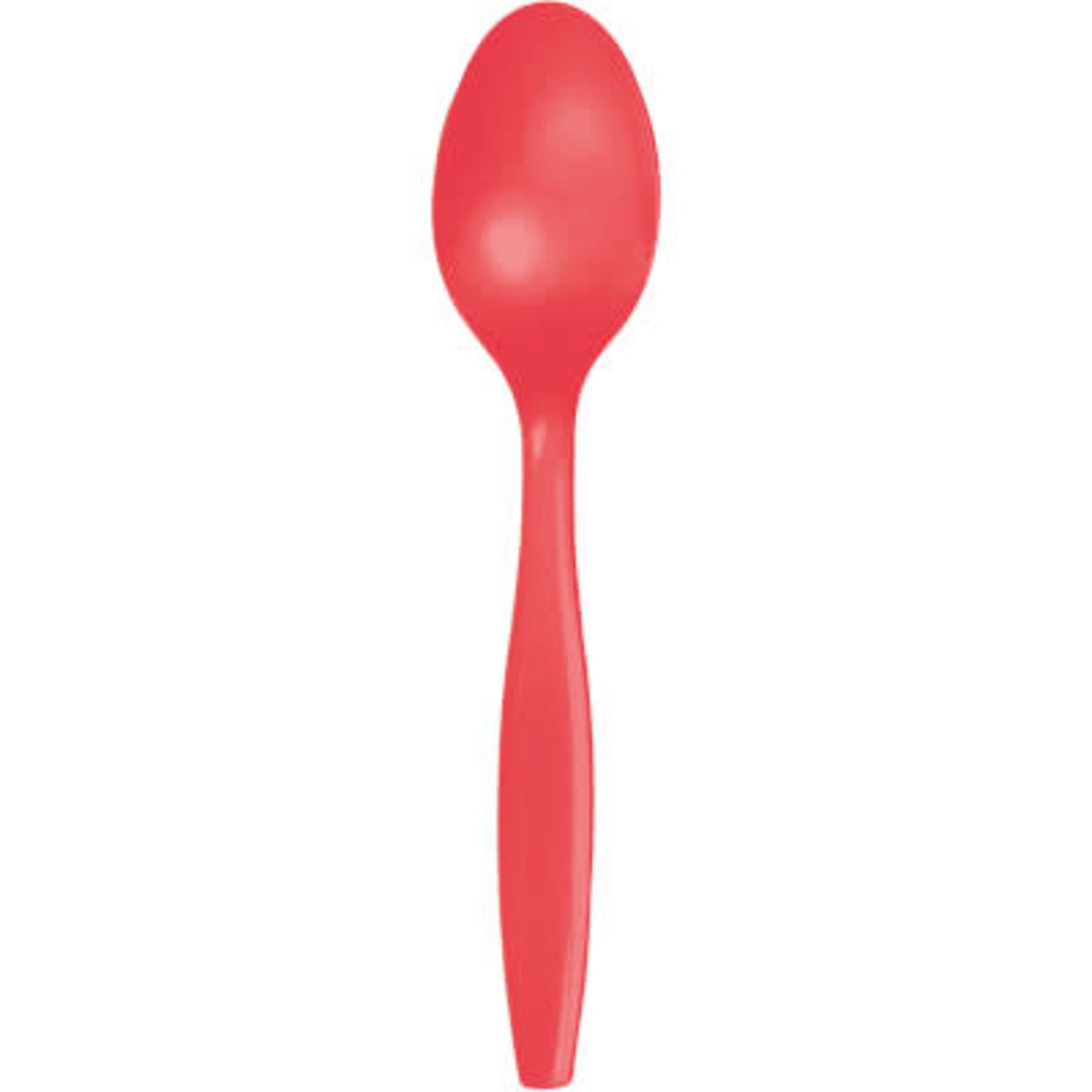 Touch of Color Coral Premium Plastic Spoons - 24ct.