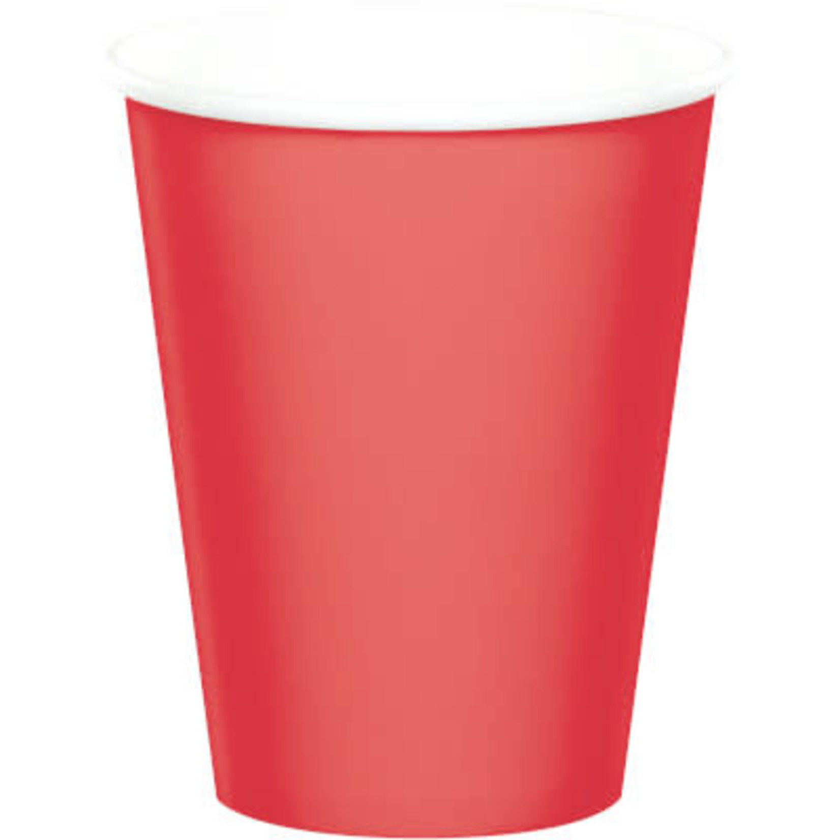 Touch of Color 9oz. Coral Hot/Cold Paper Cups - 24ct.
