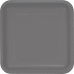 Touch of Color 9" Glamour Gray Square Paper Plates - 18ct.