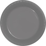 Touch of Color Glamour Gray 7" Plastic Plates - 20ct.